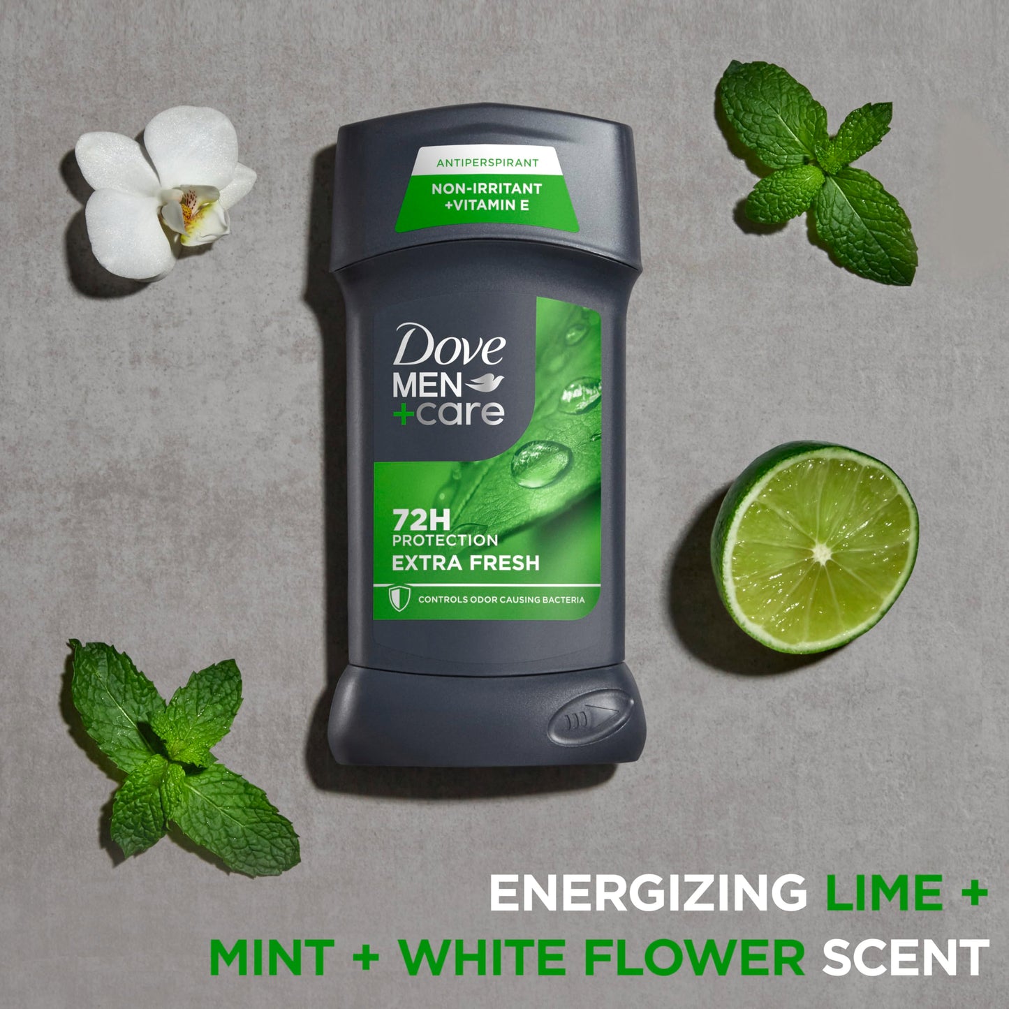 Dove Men+Care Extra Fresh Men's Antiperspirant Deodorant Stick Extra Fresh With 72-hour sweat & odor protection with 1/4 Moisturizing Cream & Long-lasting Citrus Scent 2.7 oz