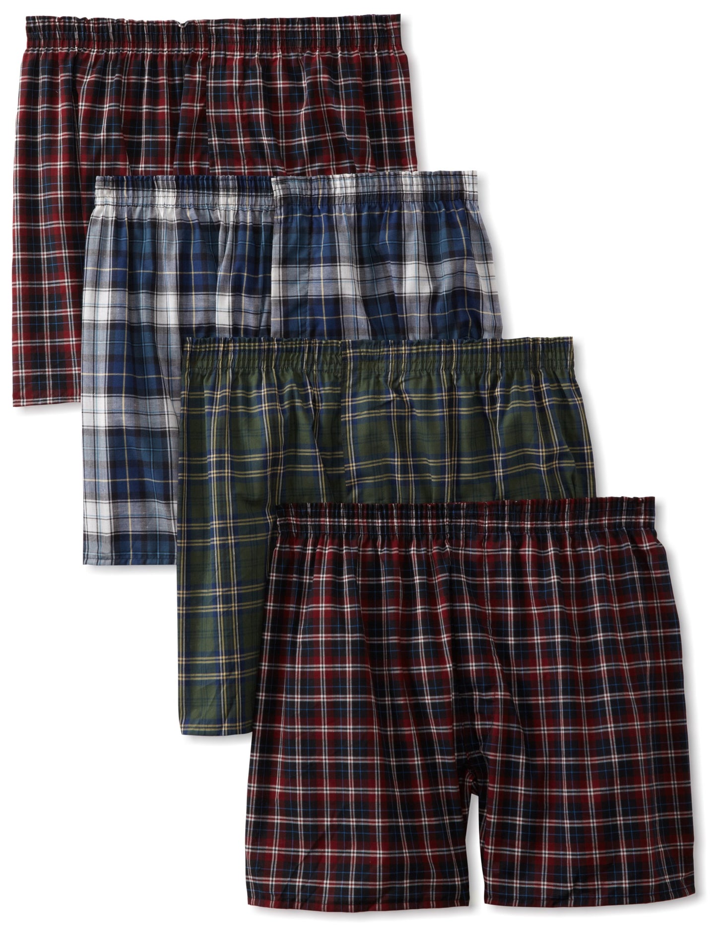 Fruit of the Loom Men's Big Soft Stretch-Knit Boxer (Pack of 5) (Exposed Fashion-Waistband, X-Large)