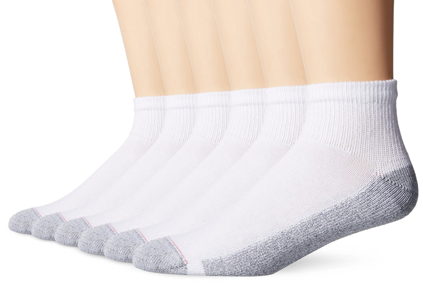 Hanes mens Hanes Men's Performance Ankle Socks, 6-pair Pack casual socks, White, 6 12 US