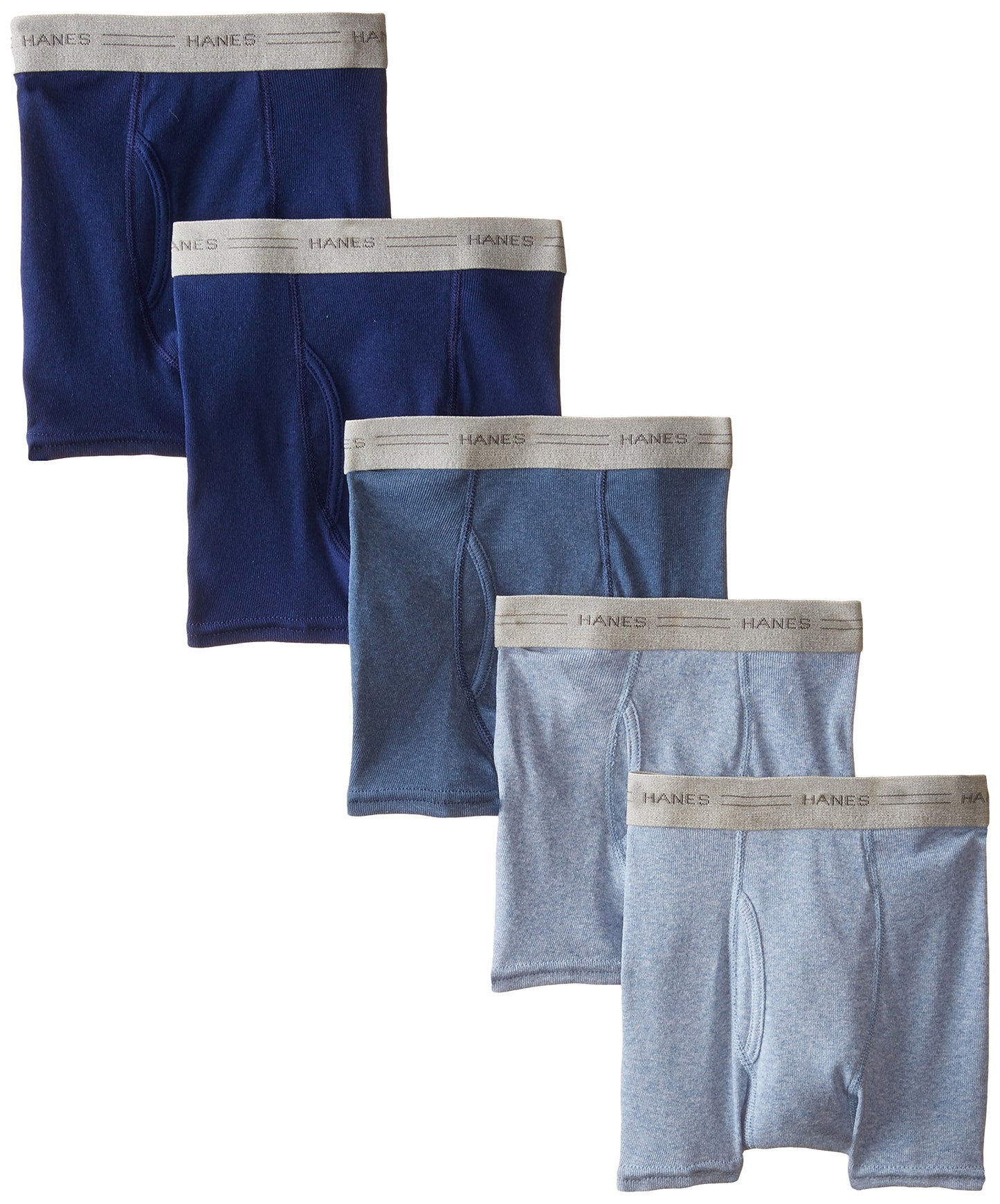 Hanes Boys' Toddler 5-Pack Boxer Brief, Assorted, 4