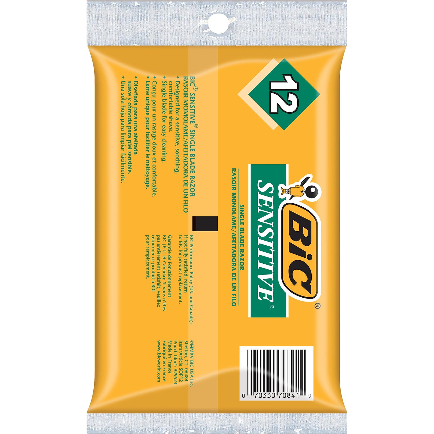 Bic Disposable Sensitive Razors, 12 Shavers Each, Pack of 5