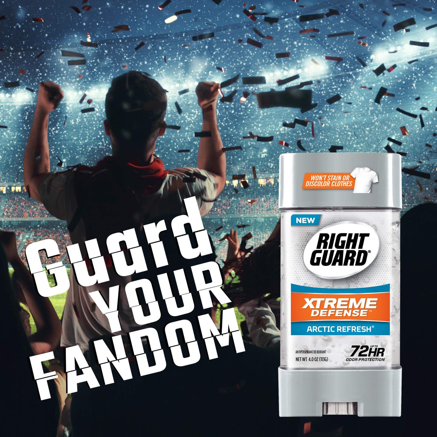 Right Guard Xtreme Defense Antiperspirant Deodorant Gel, Arctic Refresh, 4 Ounce (6 pack)