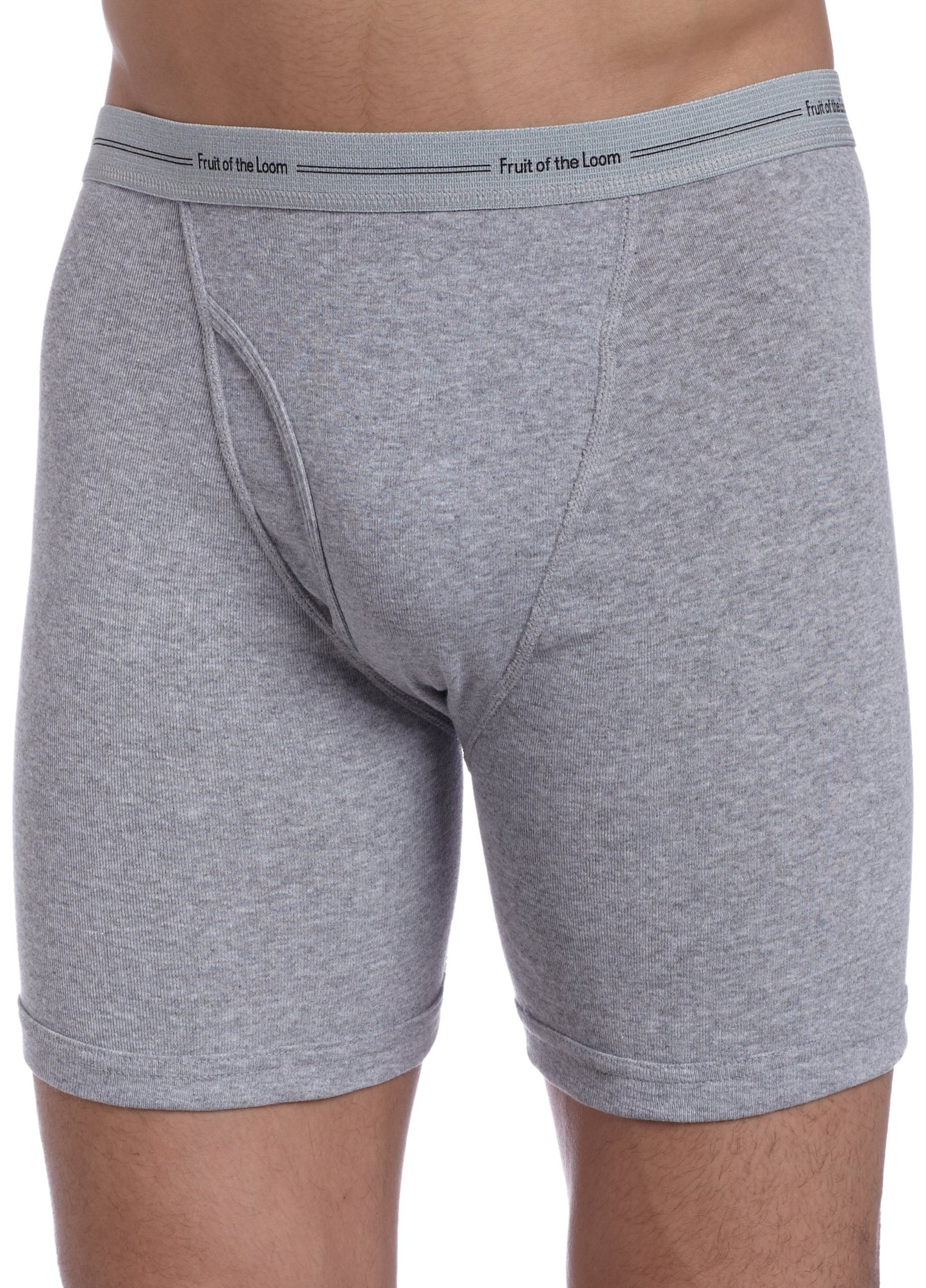Fruit of the Loom Men's Boxer Briefs , Black/Grey, XX-Large(Pack of 2)