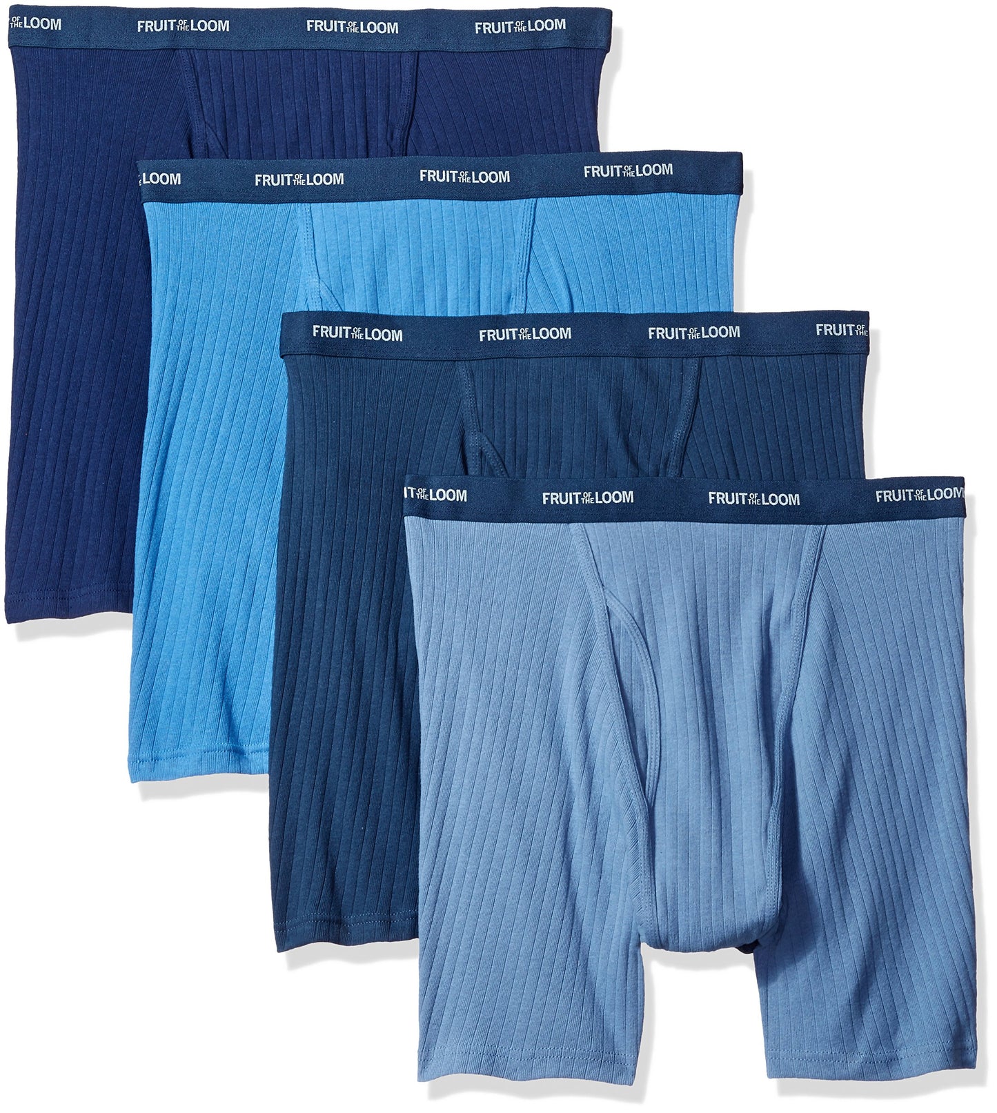 Fruit of the Loom Men's Boxer Briefs (Pack of 4), Black/Gray, XXX-Large