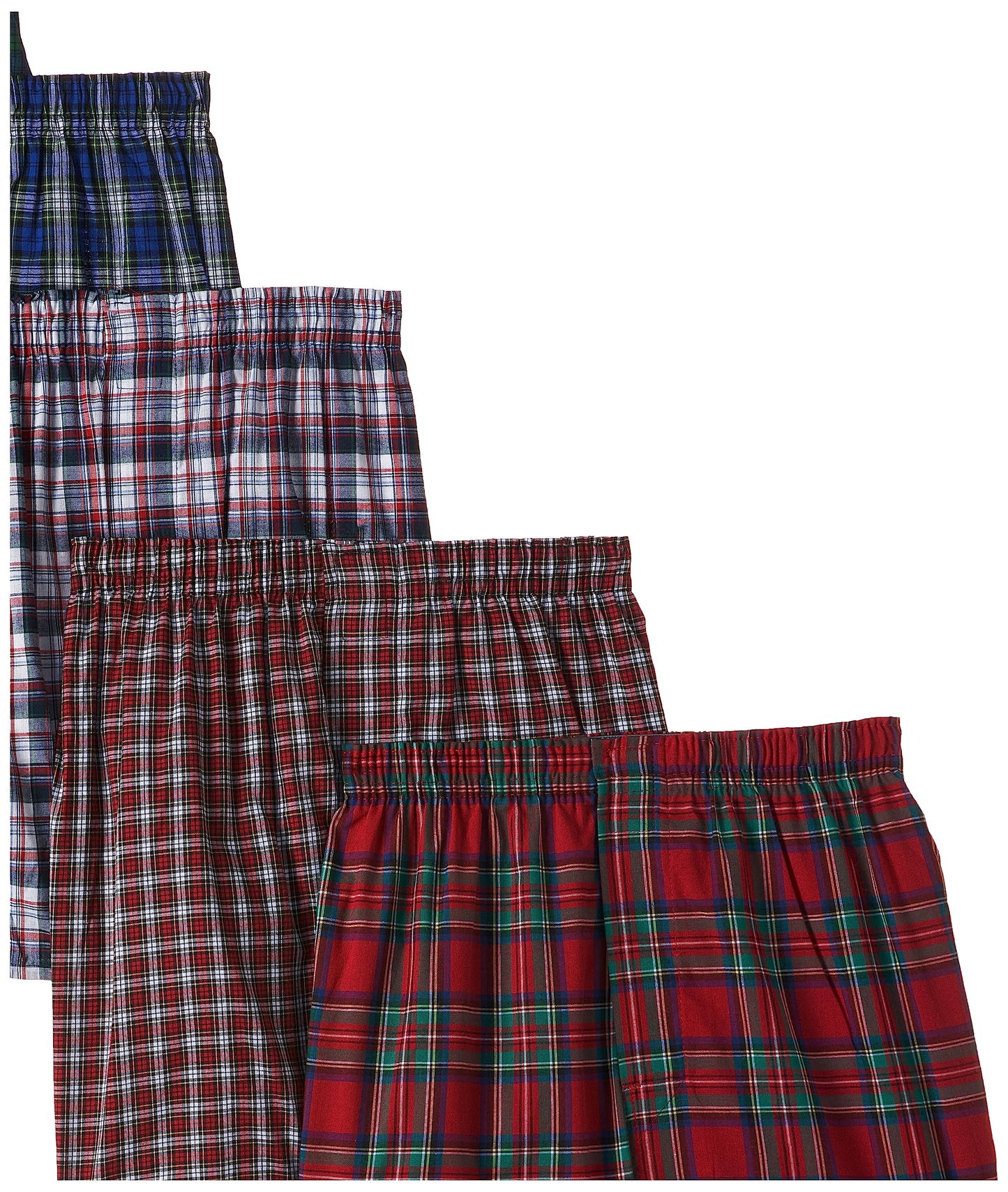 Hanes Men's Five-Pack Ultimate Tartan Boxers (Medium, 4 Pack Assorted)