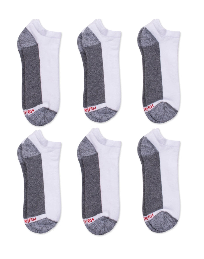 Hanes Double Tough Men's Low Cut Socks, Max Cushion, Shoe Sizes 6-12, 6-Pairs