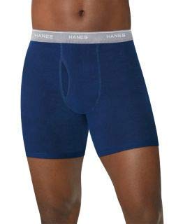 Hanes Men's TAGLESS & 2XL Boxer Briefs with Comfort Flex & Waistband 4-Pack, Assorted Black/Grey, Size - 2XL