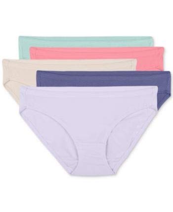 Fruit of the Loom Women's Assorted (Assorted Breathable Micro-Mesh Bikini 5pk, 8)