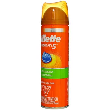 Gillette Fusion Shave Gel Ultra Sensitive 7 Ounce (207ml) (2 Pack)