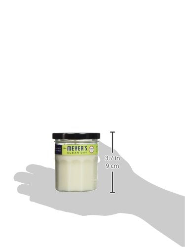 MRS. MEYER'S CLEAN DAY Scented Soy Aromatherapy Candle, 25 Hour Burn Time, Made with Soy Wax and Essential Oils, Lemon Verbena, 4.9 oz