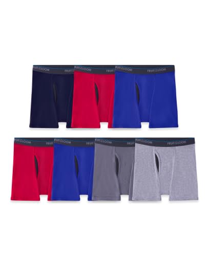 Fruit of the Loom Boys EverSoft Coolzone Assorted Boxer Brief - 7 Pack, XL