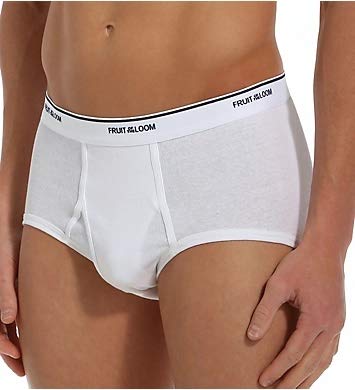 Fruit Of The Loom Little Boys' Full Cut Cotton Brief, White, Large(Pack of 3)