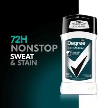 Degree Men Ultra Clear Black + White Antiperspirant and Deodorant (Pack of 2)