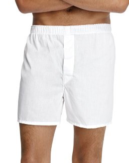 Hanes ComfortSoft Woven Boxer 4-Pack White Medium