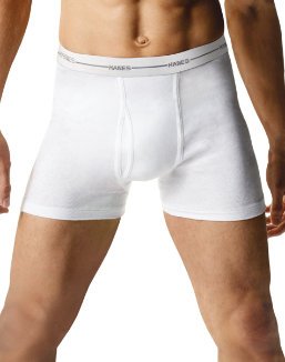 Hanes Men`s Tagless Boxer Briefs with Comfort Flex Waistband (White, XXXX-Large)