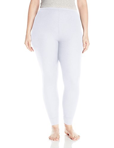 Fruit of the Loom Women's Plus Size Fit for Me Waffle Thermal Bottom, Arctic White, 1X