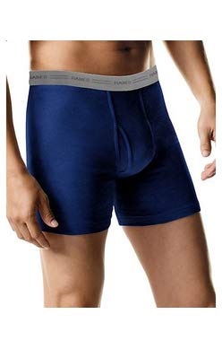 Hanes Men's 5-Pack Exposed Waistband Boxer Brief, M, Assorted