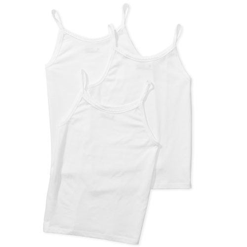 Hanes Girls Toddler Camisole 3-Pack 3-Pack, White, 4