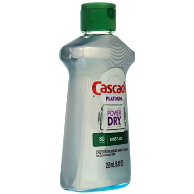 Cascade Rinse Aid Platinum, Dishwasher Rinse Agent, Regular Scent, 8.45 Ounce, (Pack of 3)