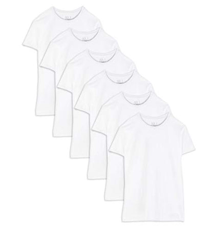 Fruit of the Loom Men's Stay Tucked Crew T-Shirt - XX-Large - White (Pack of 6)