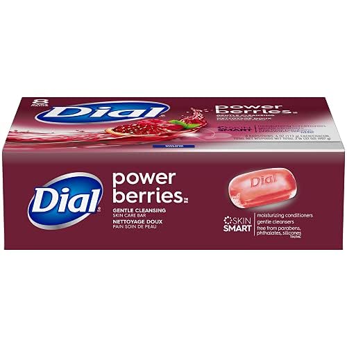 Dial Skin Care Bar Soap, Power Berries, 4 Ounce, 16 Bars