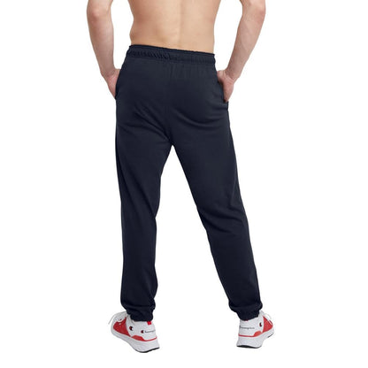Champion, Lightweight Lounge, Jersey Knit Casual Pants for Men (Reg. or Big, Navy C Patch Logo, XX-Large Tall