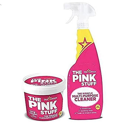 - The Pink Stuff - The Miracle Cleaning Paste and Multi-Purpose Spray 2-pack Bundle ( 1 Cleaning Paste, 1 Multi-Purpose Spray) Set of 4 Piece