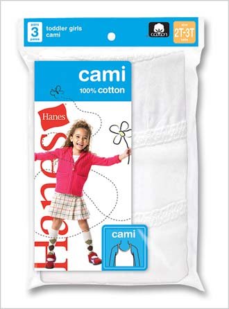 Hanes Toddler Girls' TAGLESS® Camisole 3-Pack, 2/3-White