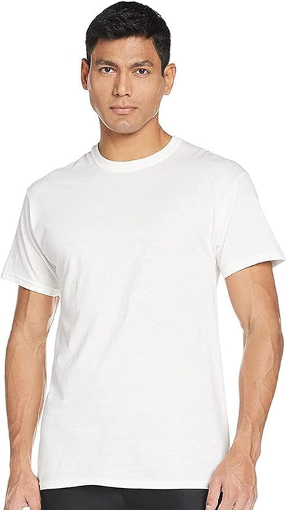 Hanes Men's 7 Pack FreshIQ ComfortSoft Crewneck T-Shirt (White, X-Large Tall)