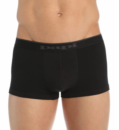 papi Stylish Brazilian Solid and Print Trunks (3-Pack of Men's Underwear), Black/Cobalt/Blue, Medium