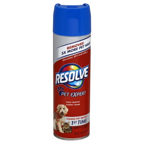 Resolve Pet High Traffic Carpet Foam, Pet Stain and Odor Remover, Carpet Cleaner, 22 oz, Cleans Freshens Softens & Removes Stains