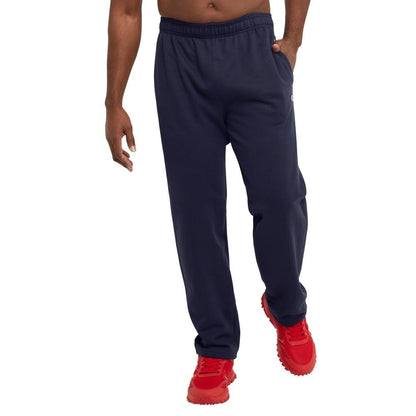 Champion Men's Sweatpants, Powerblend, Fleece, Open-Bottom Sweatpants, Small