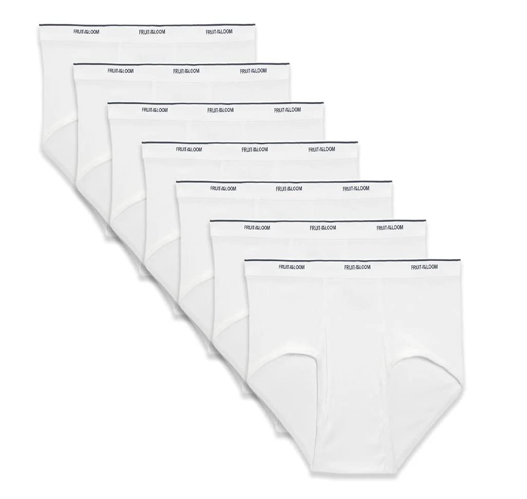 Fruit of the Loom Men's Brief (Pack of 3) (X-Large, White-7 Pack)