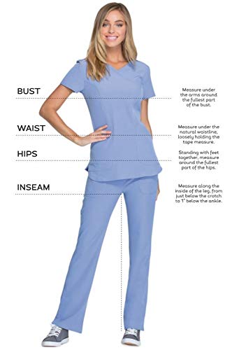 Heartsoul Break On Through Women Scrubs Top Shaped V-Neck 20710, L, Kiss Me Pink - Large,Kiss Me Pink