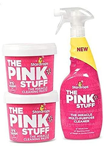 - The Pink Stuff - The Miracle Cleaning Paste and Multi-Purpose Spray Bundle ( 2 Cleaning Paste, 1 Multi-Purpose Spray) Set of 6 Count