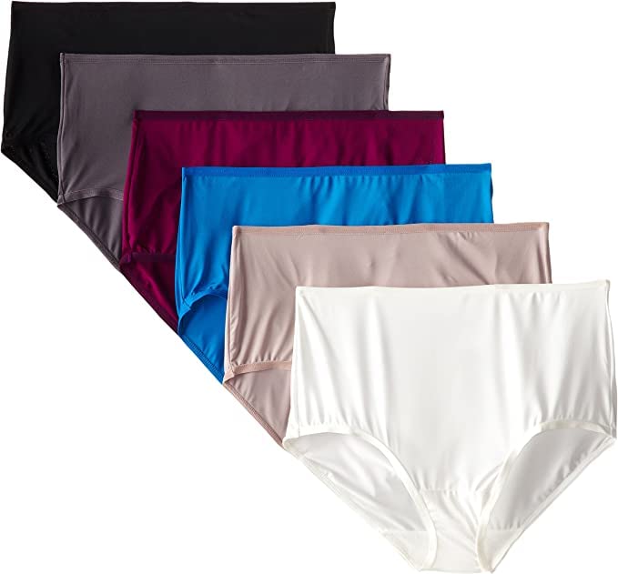 Fruit of The Loom Women's 6 Pack Brief Panties (Heather: Heavenly SoftHeather: Heavenly Soft, Medium (6))