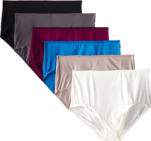 Fruit of The Loom Women's 6 Pack Brief Panties (Heather: Heavenly SoftHeather: Heavenly Soft, Medium (6))