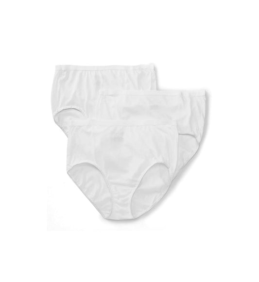 Fruit of the Loom Women's Plus-Size Ladies Ffm 3 Pack Comfort Solutions Non-Binding Brief Panties, Assorted, 10