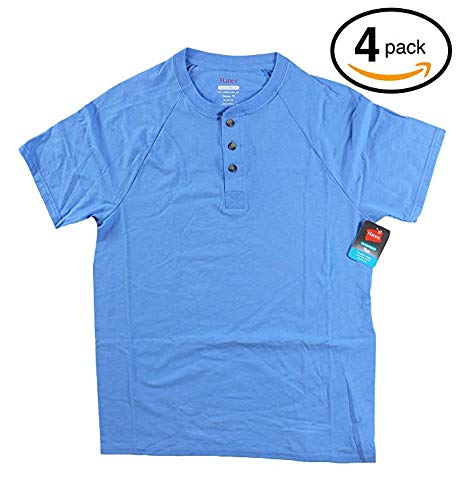 Hanes Mens X-Temp Dyed Crewneck Undershirt 4PK (Henley, Medium)