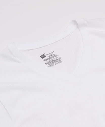 Hanes Mens Tagless ComfortSoft V-Neck Undershirt 7-Pack (777VG7) (XX-Large, White)