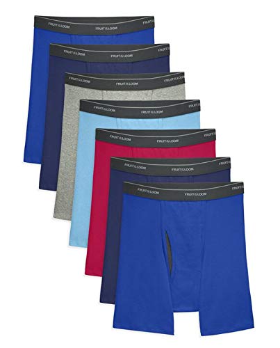 Fruit of the Loom Boys' Boxer Brief (Pack of 7) (Large, Fabric Covered Waistband (Comfortsoft))