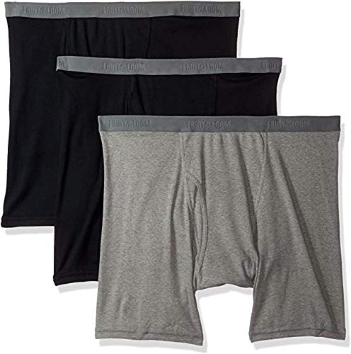 Fruit of the Loom Men's Boxer Briefs , White, Small(Pack of 4)