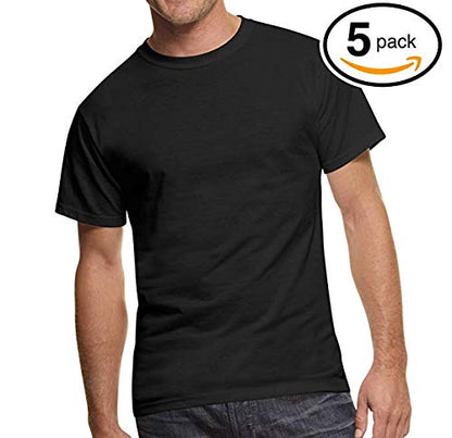 Hanes Men's Fresh IQ Crew T-Shirts (Pack of Five) (Henley, Medium)