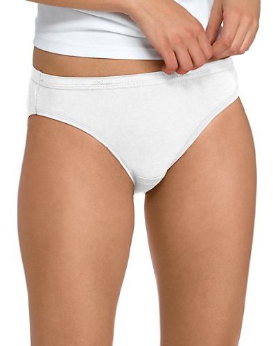Hanes Cotton Bikini - Six Pack (White), 5-White