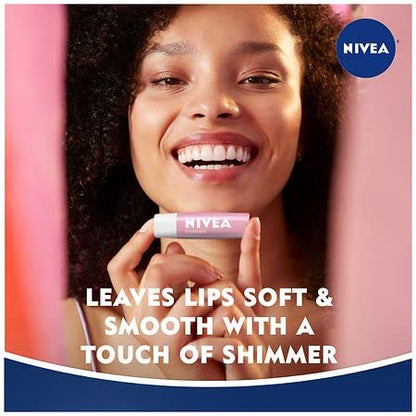 NIVEA Shimmer Radiant Lip Care 0.17 oz (Pack of 8)