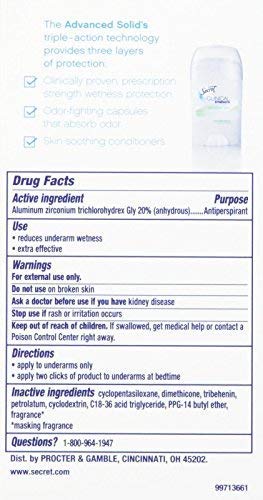 Secret Clinical Strength Soft Solid Sensitive Unscented Deodorant, 1.6 oz (Pack of 1)