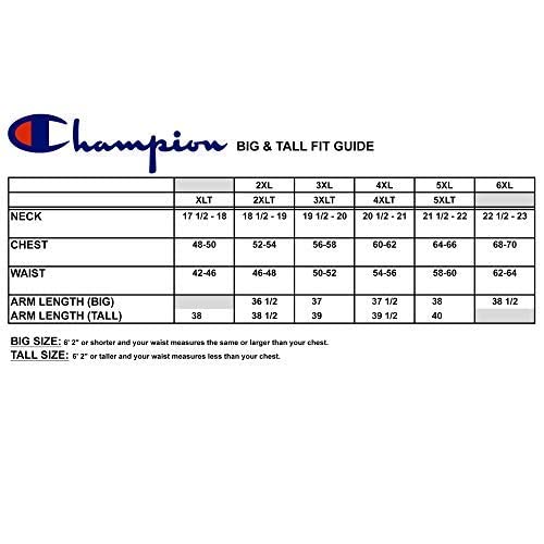 Champion Men's Athletic Men's Classic Jersey Long Sleeve Script T-Shirt, Navy, 2X Large