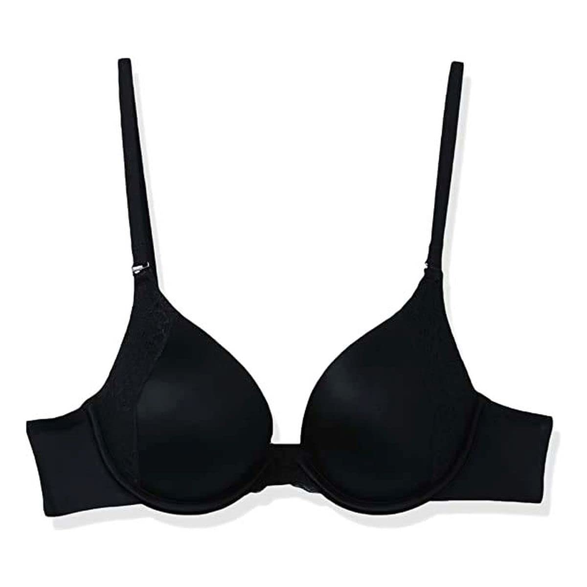 Maidenform Women's Fab Fit T-Shirt Bras (2 Pack), Paris Nude w/Lace/ Dark Purple, Size 36C