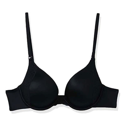 Maidenform Women's Fab Fit T-Shirt Bras (2 Pack), Paris Nude w/Lace/ Dark Purple, Size 36C