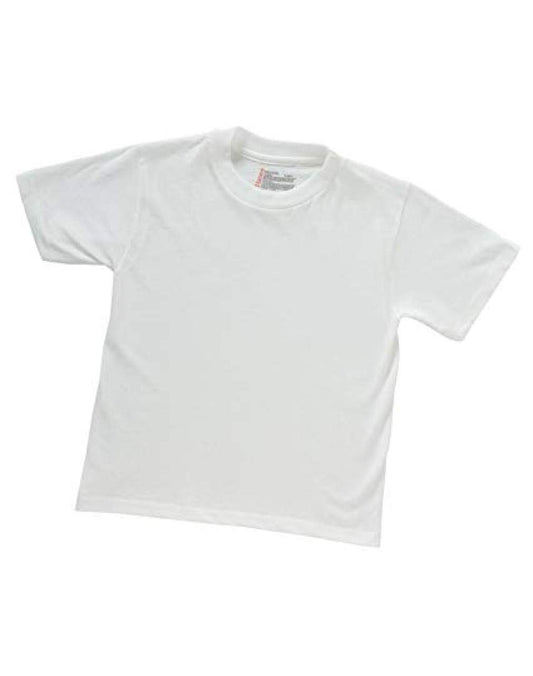 8-Pack Hanes Boys White Crew 100% Cotton Tagless T-Shirts B213S8 (Large (Height 58"-64" Chest 30"-34"))